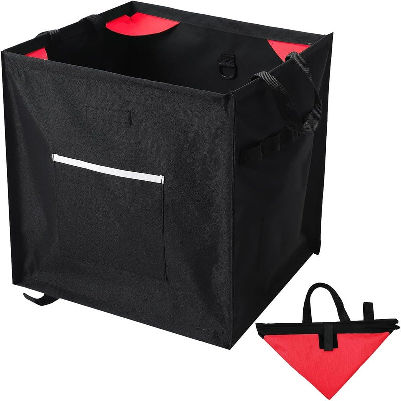 Arrowbash Throw Line Cube Bag - Easy Folding Arborist Throw Line Storage Portable Climbing Rope Organizer Box for Tree Work Outdoor Rope Accessories, Black (Red) - Image 1